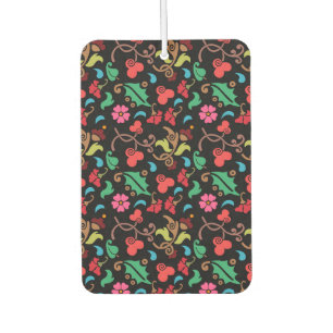 Désodorisant Pour Voiture Motif floral avec fond de couleur uni-45673