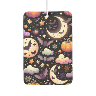 Désodorisant Pour Voiture Motif Whimsical Halloween Night Sky