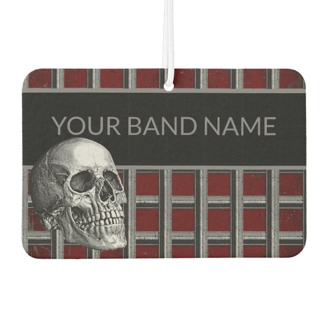 Désodorisant Pour Voiture Musique sur mesure Mercer Rocker Skull Rock & Roll (Devant)
