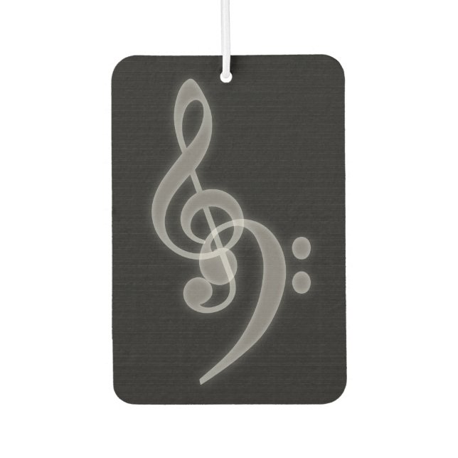 Désodorisant Pour Voiture Musique - Treble et Bass Clef (Devant)