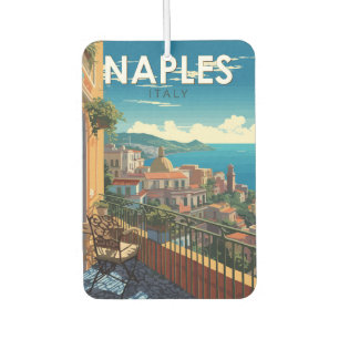 Désodorisant Pour Voiture Naples Italie Voyage Art Rétro