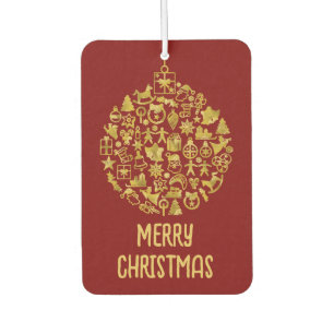 Désodorisant Pour Voiture Noël - Arbre - Balle avec Icônes de Noël 2