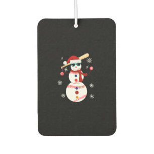 Désodorisant Pour Voiture Noël Baseball Snowman Santa Hat Cadeau