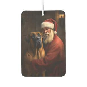 Désodorisant Pour Voiture Noël festif Rhodesian Ridgeback Santa Claus