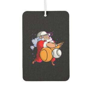 Désodorisant Pour Voiture Noël Père Noël Avec Batte De Baseball