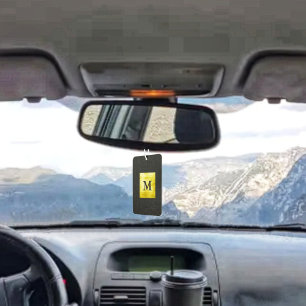 Désodorisant Pour Voiture Noir à panneaux en or II