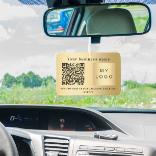 Désodorisant Pour Voiture Nom commercial or logo qr code