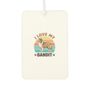 Désodorisant Pour Voiture Nom de chien personnalisé Design Rétro Coucher de