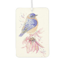 Nom personnalisé Aquarelle Bluebird Garden Oiseau 