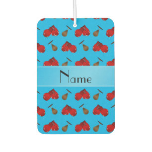 Désodorisant Pour Voiture Nom personnalisé sky blue boxing motif