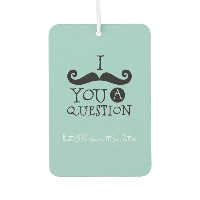 Désodorisant Pour Voiture Oeuf Robin noir Humour Moustache bleu (Devant)