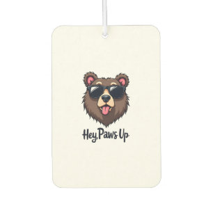 Désodorisant Pour Voiture Ours vintage Hey Paws Up avec lunettes de soleil C