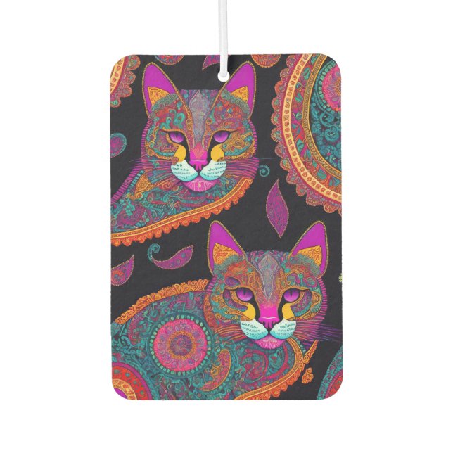 Désodorisant Pour Voiture Paisley Kitties (Devant)
