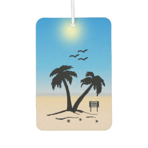 Désodorisant Pour Voiture Palmiers de plage ensoleillés