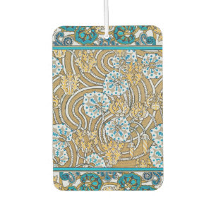 Désodorisant Pour Voiture papier peint bleu art nouveau cyclamen
