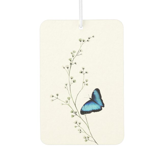 Désodorisant Pour Voiture Papillon bleu élégant (Devant)