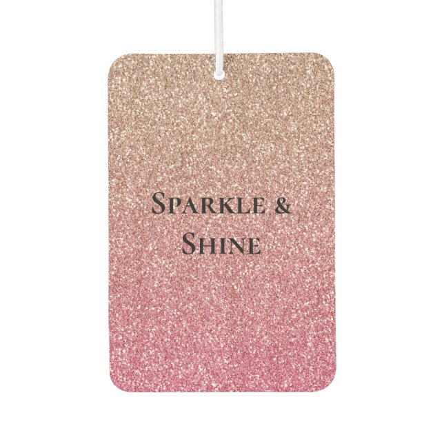 Désodorisant Pour Voiture Parties scintillant Faux Rose Bronze (Devant)