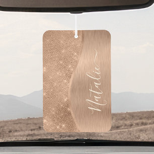 Désodorisant Pour Voiture Parties scintillant métal Rose or personnalisé