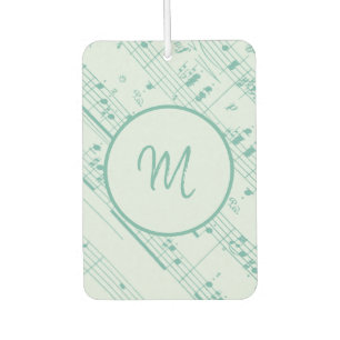 Désodorisant Pour Voiture Partition cool verte et violette avec Monogramme