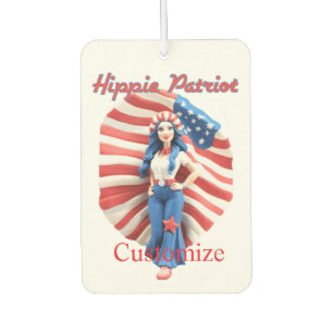 Désodorisant Pour Voiture Patriotique hippie fille Thunder_Cove