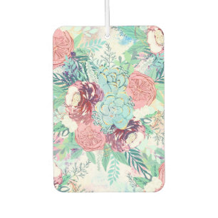 Désodorisant Pour Voiture Peine de menthe rose mignonne et peinture florale
