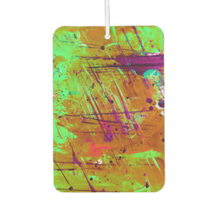 Désodorisant Pour Voiture Peinture Abstraite couleur néon vert