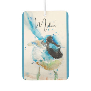 Désodorisant Pour Voiture Peinture aquarelle Troglodyte bleu Oiseaux austral