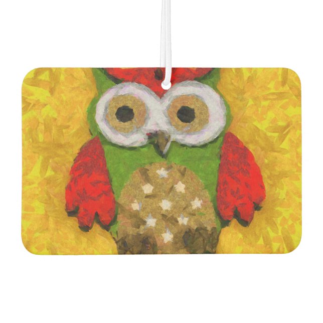 Désodorisant Pour Voiture Peinture de hibou (Devant)