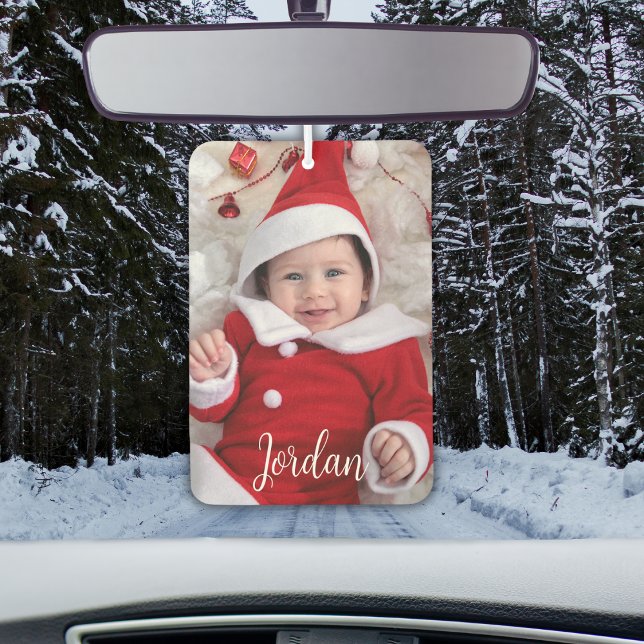 Désodorisant Pour Voiture Photo et texte de conservation personnalisée (Photo and Text Personalized Keepsake Air Freshener)