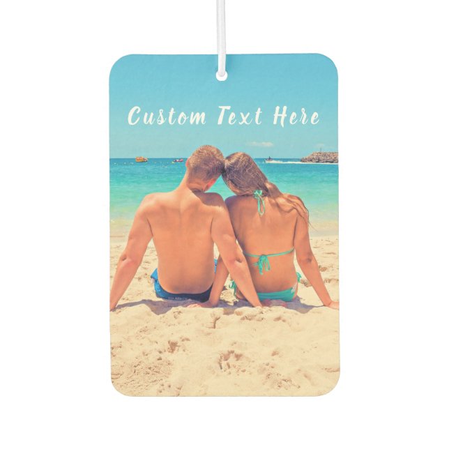 Désodorisant Pour Voiture Photo et texte personnalisés - Couple (Devant)