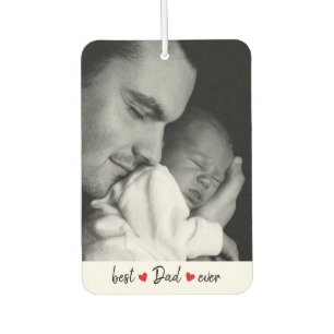 Désodorisant Pour Voiture Photo personnalisée Meilleur papa Ever 2