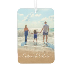 Désodorisant Pour Voiture Photo personnalisée Texte Air Freshener Votre fami
