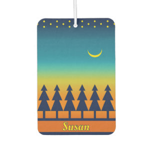 Désodorisant Pour Voiture Pins Sunset Sud-Ouest Lune Personnalisée