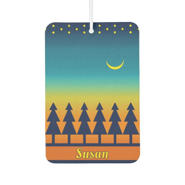 Désodorisant Pour Voiture Pins Sunset Sud-Ouest Lune Personnalisée (Devant)