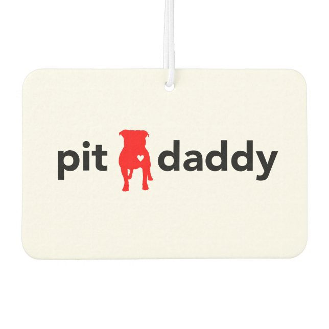 Désodorisant Pour Voiture Pit Daddy Articles Cadeaux Pour Propriétaires Pitb (Devant)