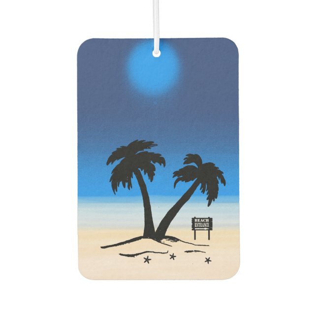 Désodorisant Pour Voiture Plage Palmiers Midnight Blue (Devant)
