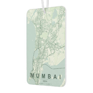 Désodorisant Pour Voiture Plan de la ville de Mumbai, Inde, design minimalis