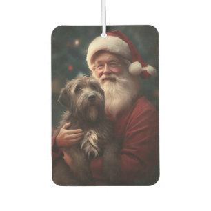 Désodorisant Pour Voiture Pointeur à poils durs Griffon Noël du Père Noël