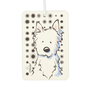 Désodorisant Pour Voiture Points Westie KiniArt