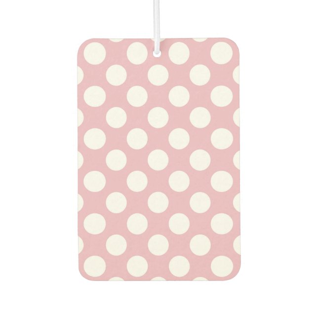 Désodorisant Pour Voiture Pois roses, Motif Pointe Polka, Points, Pointe (Devant)