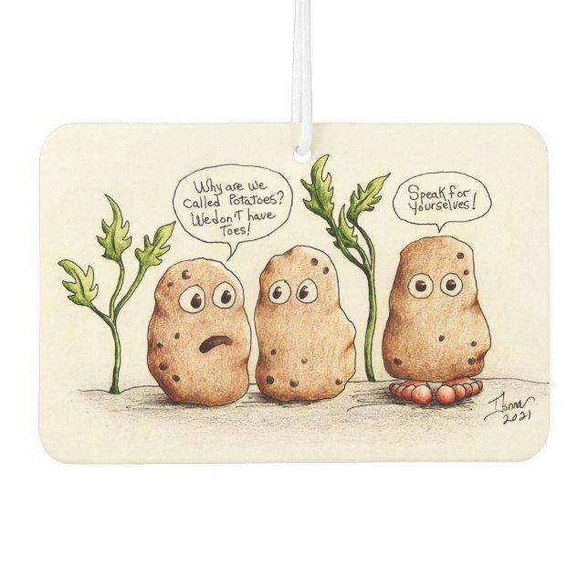 Désodorisant Pour Voiture Pommes de terre amusantes (Devant)
