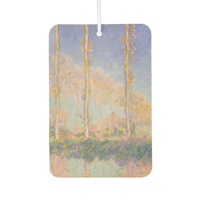 Désodorisant Pour Voiture Poplars, impressionist landscape, Claude Monet (Devant)