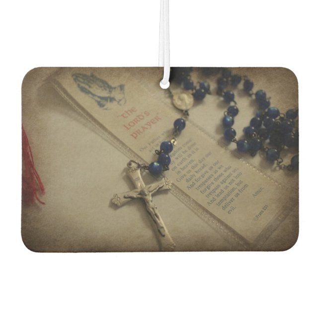 Désodorisant Pour Voiture Prière et Rosaire (Devant)