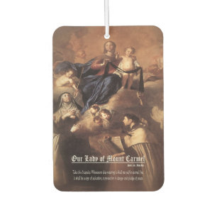 Désodorisant Pour Voiture Prière Notre-Dame du Mont Carmel