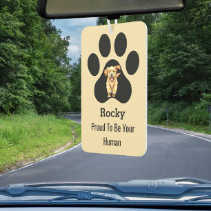 Désodorisant Pour Voiture Propriétaire de chien élégant et personnalisé Nom