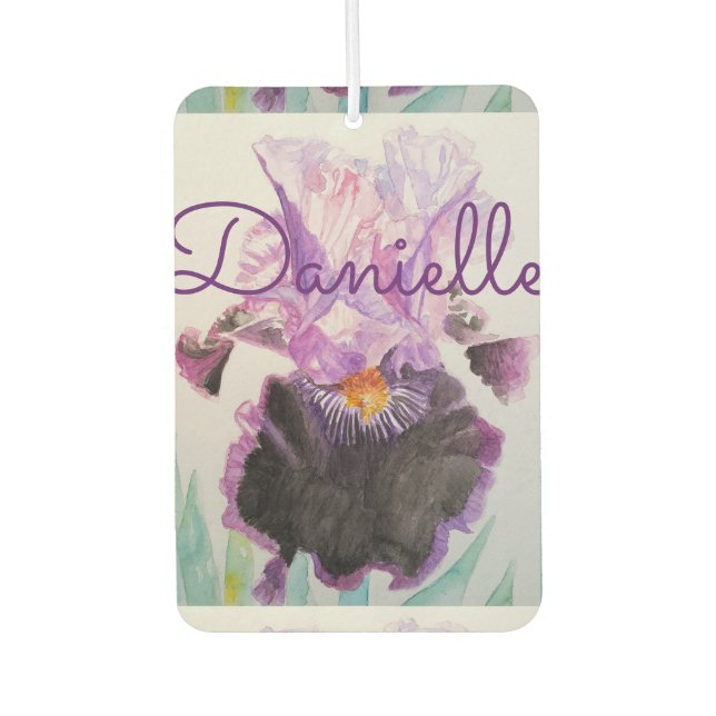 Désodorisant Pour Voiture Purple Ir est aquarelle fleurie Voiture Air Freshe (Devant)
