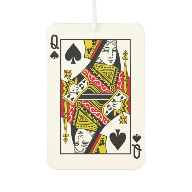 Désodorisant Pour Voiture Queen of Spades Jouer des cartes (Devant)