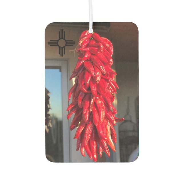 Désodorisant Pour Voiture Red Chile Ristra Biscochito Nouveau Mexique Zia Ca (Devant)