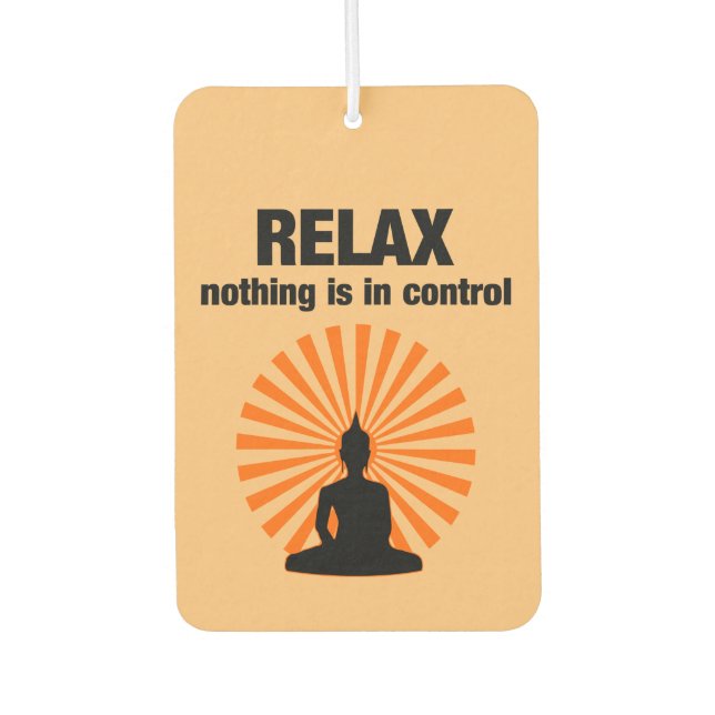 Désodorisant Pour Voiture Relax Funny Buddha Quote (Devant)