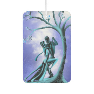 Désodorisant Pour Voiture Romantique Couple Dance sous arbre de minuit
